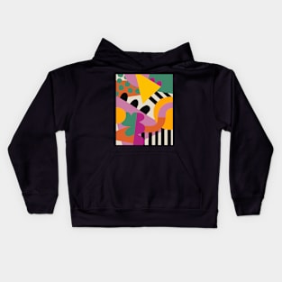 Abstract art 80s style geometric Kids Hoodie